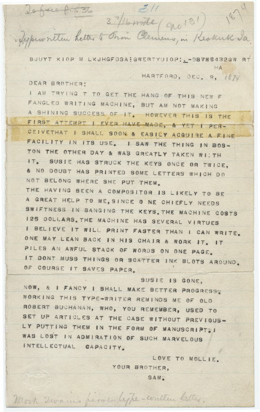 To Orion Clemens 9 December 1874 • Hartford, Conn, text at https://www.marktwainproject.org/letters/uccl01162/